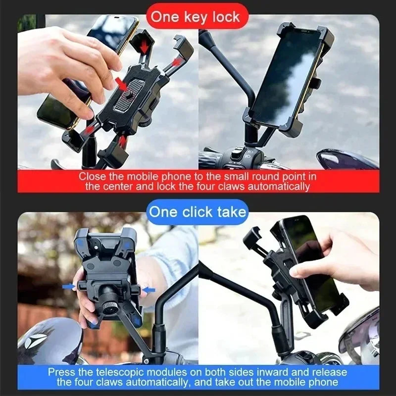 Bicycle Phone Holder 360° Rotatable Electric for Xiaomi Riding MTB Bike Moto Motorcycle Stand Bracket Non-slip Cycling