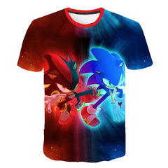 Boys Sonic T-Shirt Kids TShirts Baby Boys Casual Short Sleeves Print T-shirt For Boy Summer Children Tee Shirts Tops