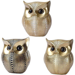 Owl Garden Ornaments Statue Resin Decoration Small Animal Figurines For Living Room Bedroom Office