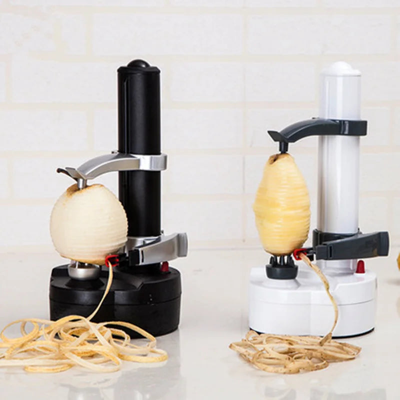 Electric Spiral Apple Peeler Cutter Slicer Fruit Potato Peeling Automatic Battery Operated Machine