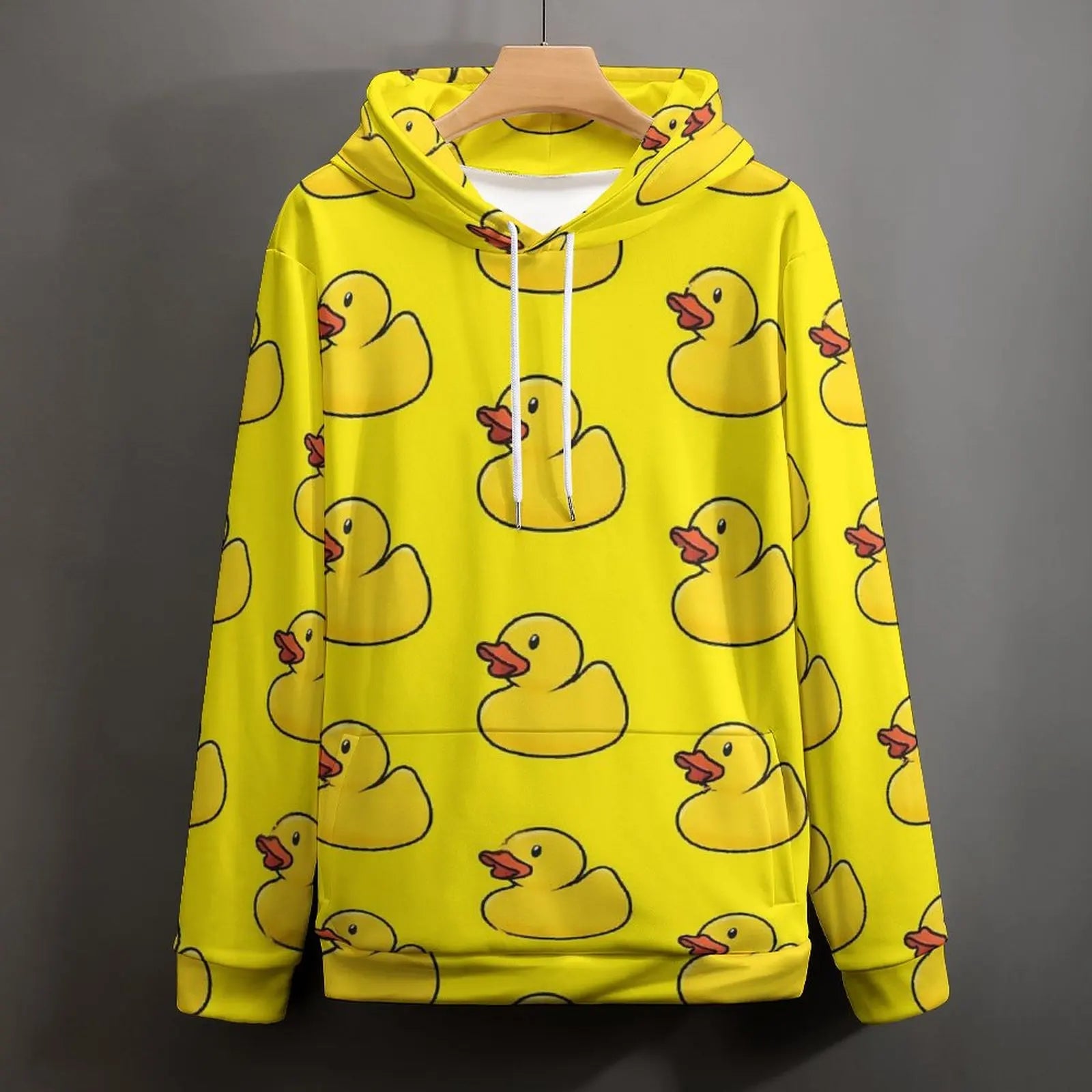 Rubber Ducks Print Hoodies Long-Sleeve Kawaii Animal Aesthetic Casual Hoodie