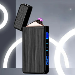 New Pulse Dual Arc Plasma USB Charging Portable Windproof Metal Cigar Lighter Outdoor Camping