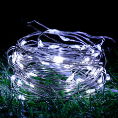 10M LED Copper Wire String Lights Battery Powered Garland Fairy Lighting Strings for Holiday Christmas Wedding Party Decoration