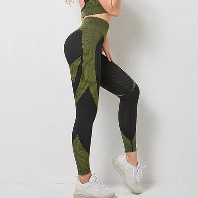 Women High Waist Yoga Leggings Gym Fitness Seamless Leggings Peach Hip Running Sports Pants Sportswear