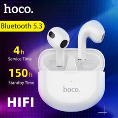 Wireless Bluetooth 5.3 Built in Mic Earphone For iPhone 14 13 12 Pro Max 13mm Driver HIFI Earbuds Touch Control