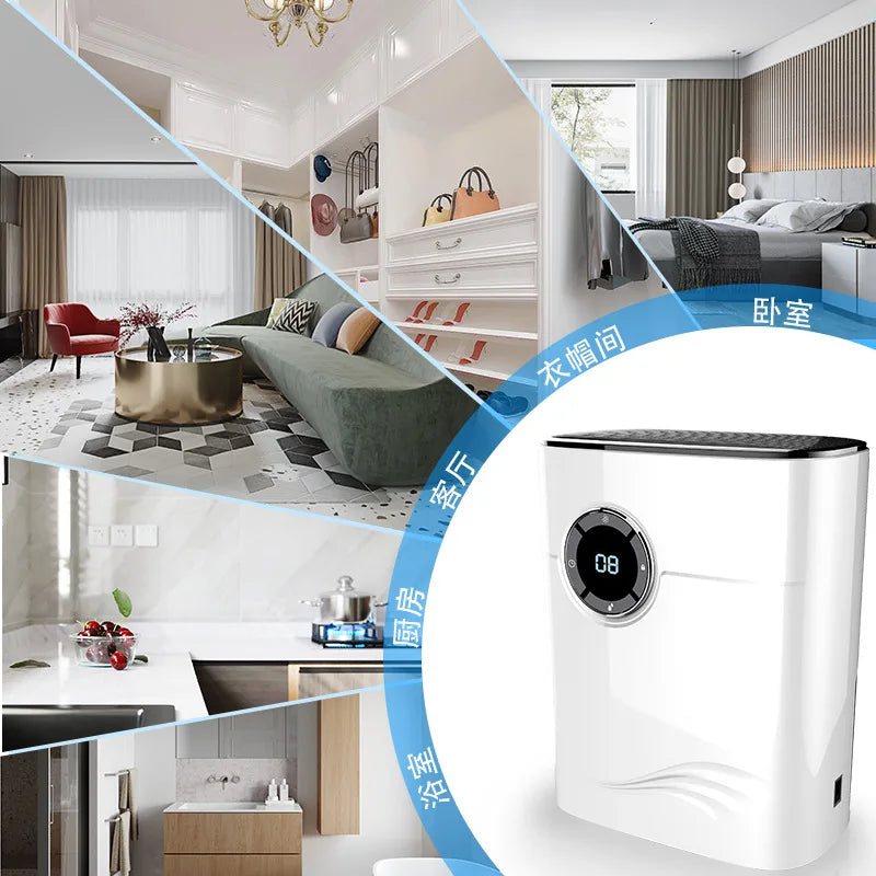 Dehumidifier for Home Bedroom Basement Portable Moisture Absorber with Auto-off Function 1.2L Air Dehumidifier