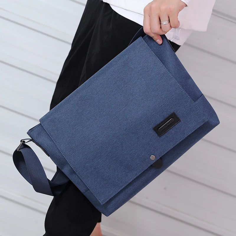 New Waterproof Oxford messenger bag Deep Blue Black Men handbag Casual Large Shoulder bag man Brand crossbody bags for men