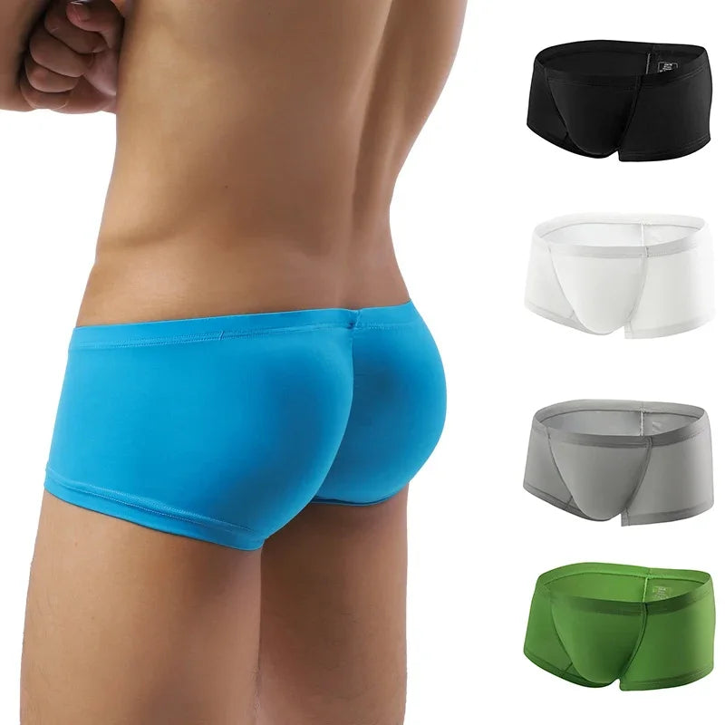 Men's Panties Ice Silk Male Underwear Boxer