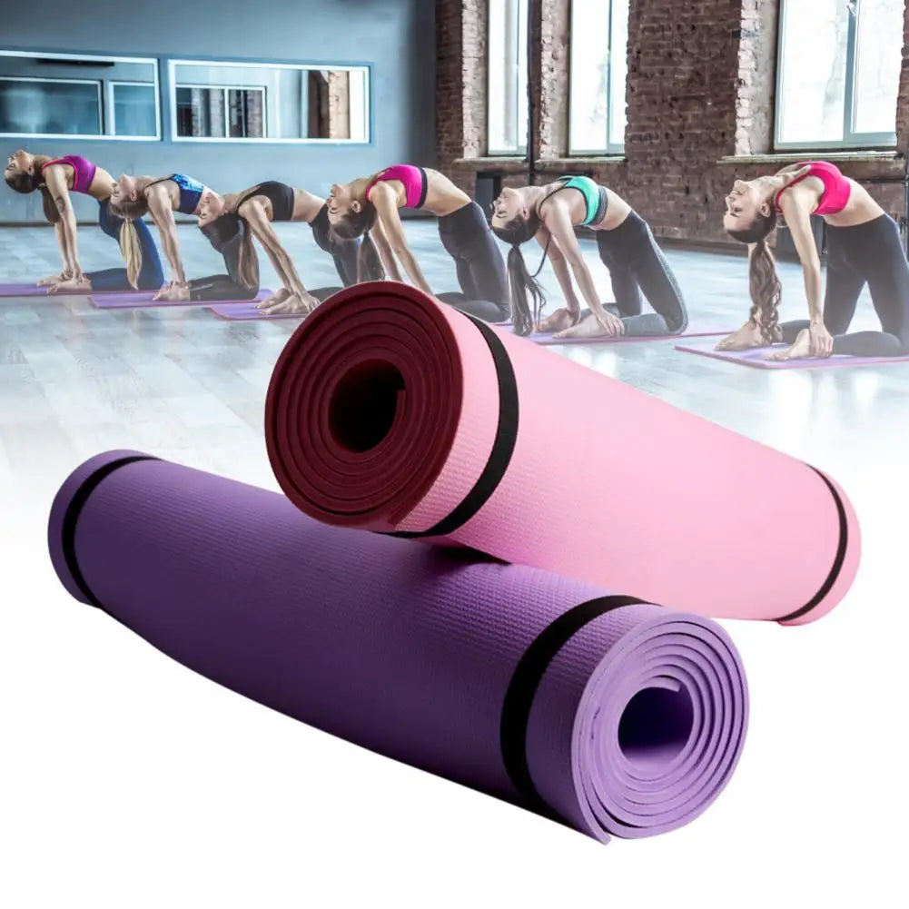 Yoga Mat Shock Absorption Non-slip Accessory 6mm Lose Weight Fitness Yoga Mat for Home Yoga Equipment