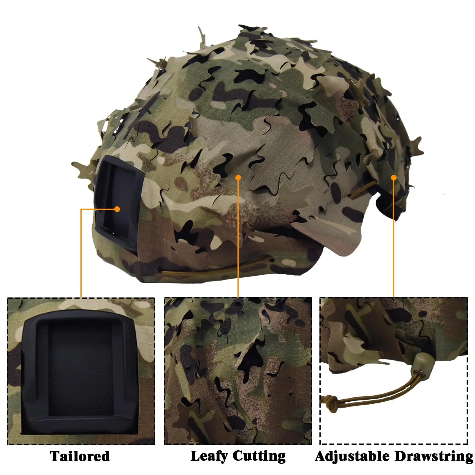 JOAXOR Airsoft FAST Tactical Helmet Cover Camo Paintball Hunting Shooting Camouflage Gear 4 Colors