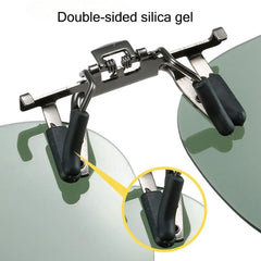 Metal Clip Clip-On Polarized Sunglasses Convenient Rimless Flip-up Sun Glasses for Prescription Glasses