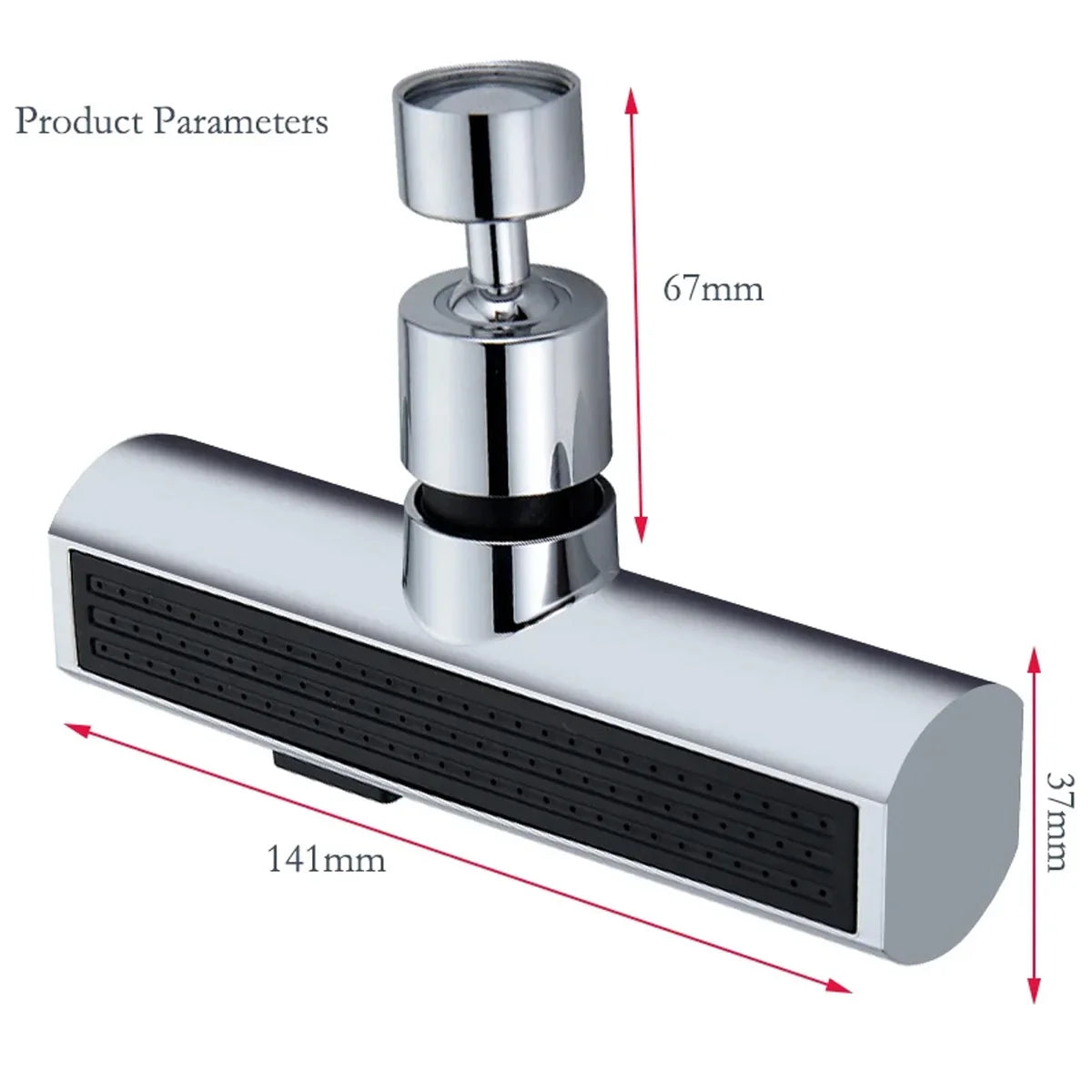 Kitchen Faucet Splash Protector Waterfall Water Outlet Universal Rotary Bubbler Booster Extension  Universal Joint