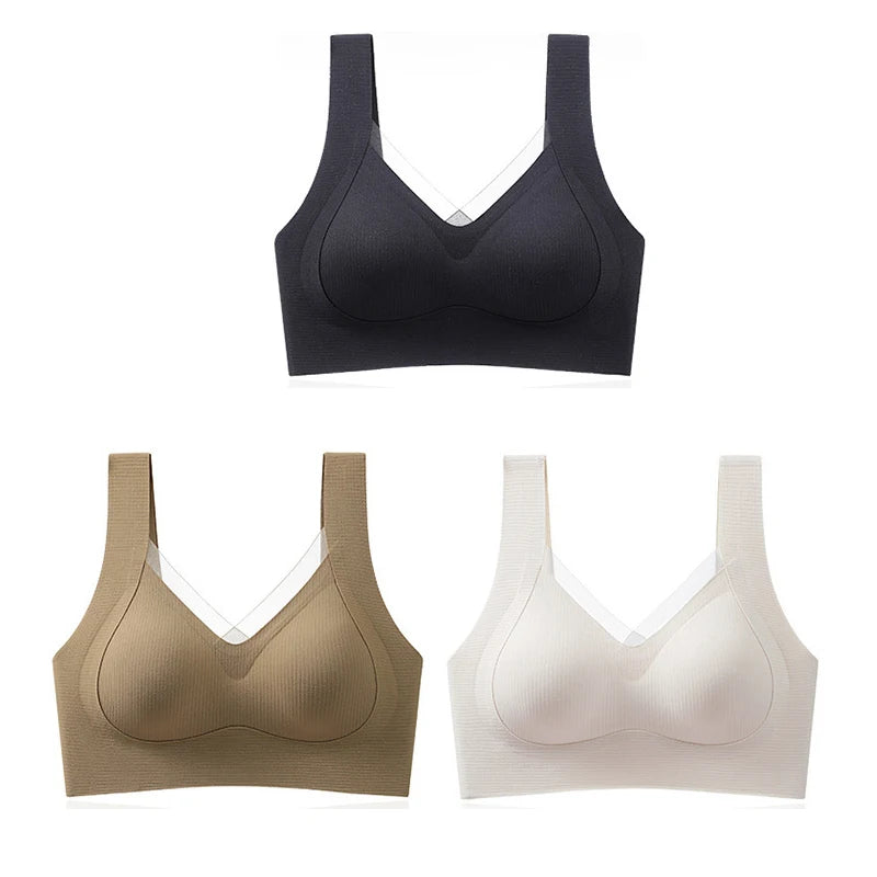 Women's Bra Breathable Gather Together No Trace Bra No Steel Ring Comfortable Large Size Underwear Vest