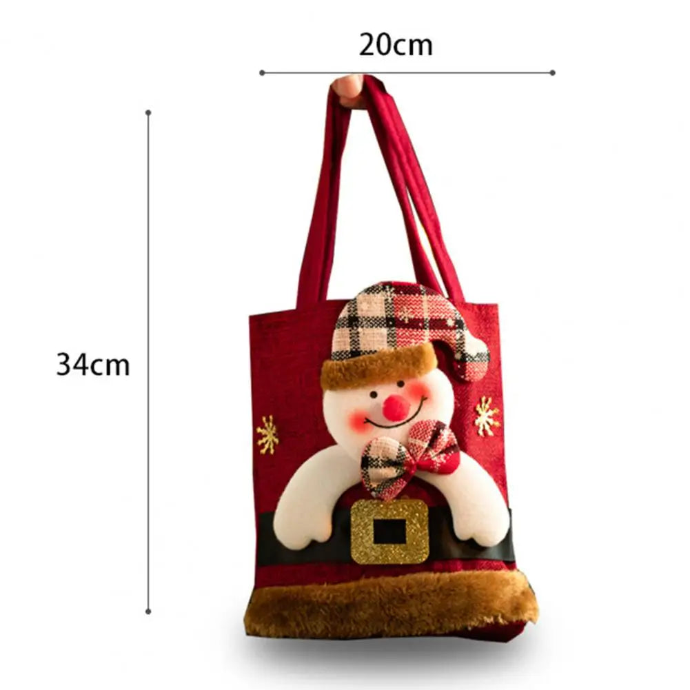 Christmas Gift Bag 3D Santa Claus Snowman Deer Candy Bag