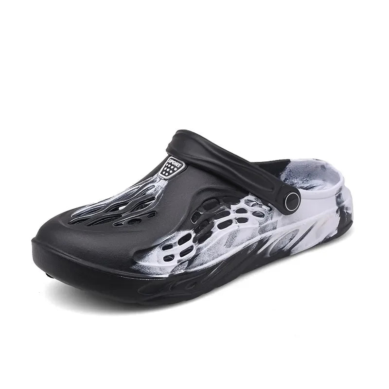 Men Summer Shoes Sandals Men's Holes Sandals Hollow Breathable Flip Flops Clogs Shoes