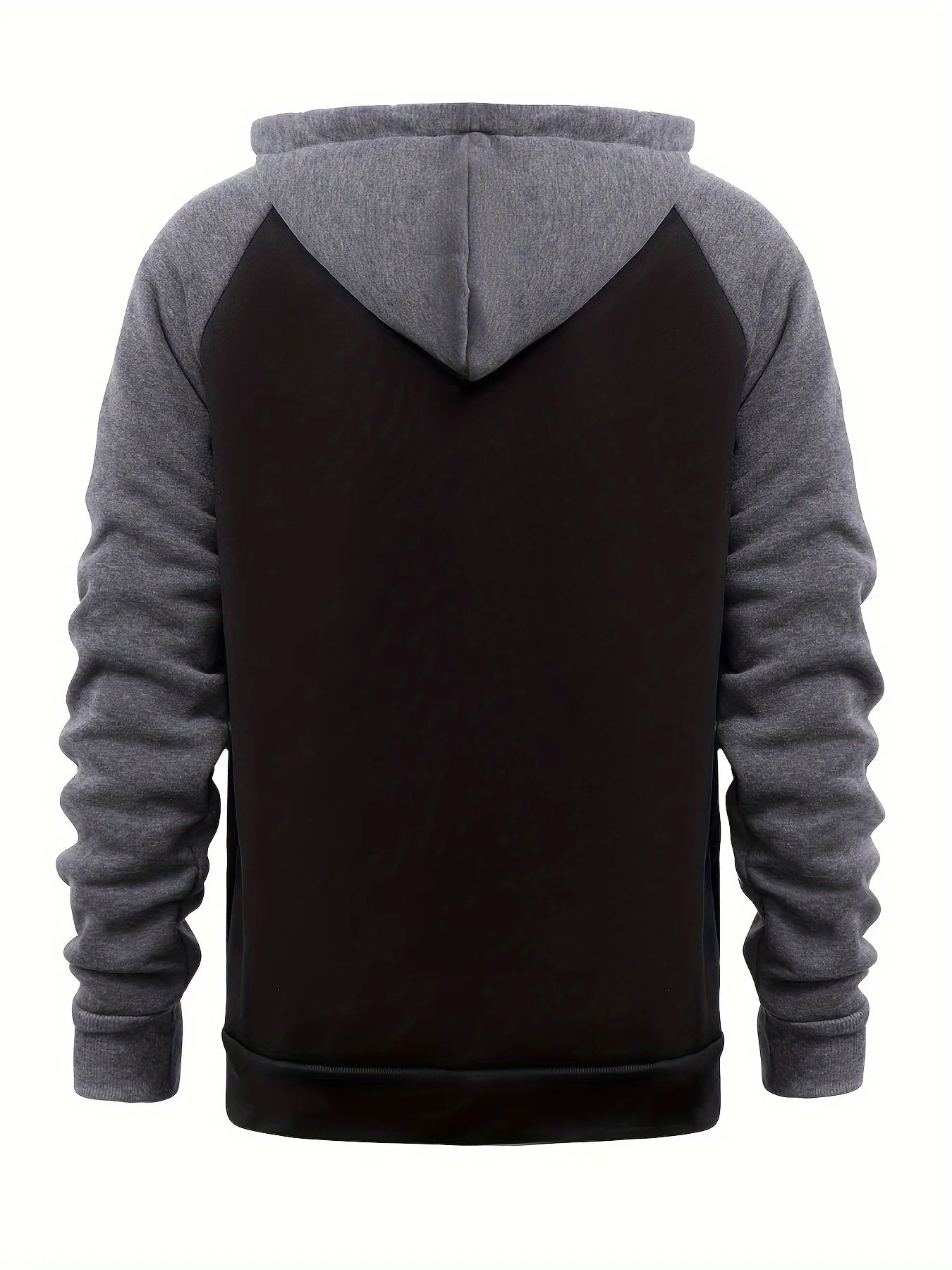 Men's Relaxed Fit Color Block Zip Up Hoodie Soft Slight Stretch Fabric Long Sleeve Placket Design