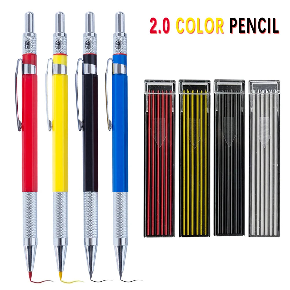 2.0MM Metal Mechanical Pencil Art Drawing DesignHB Automatic Pencil