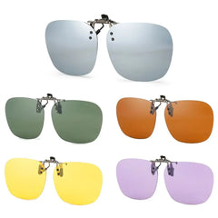 Metal Clip Clip-On Polarized Sunglasses Convenient Rimless Flip-up Sun Glasses for Prescription Glasses