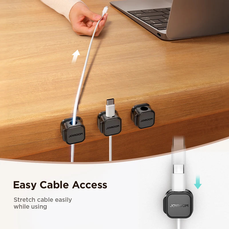 Magnetic Cable Clip Cable Holder Adhesive Wire Keeper Cord Cable Organizer for Home Office Desk Management