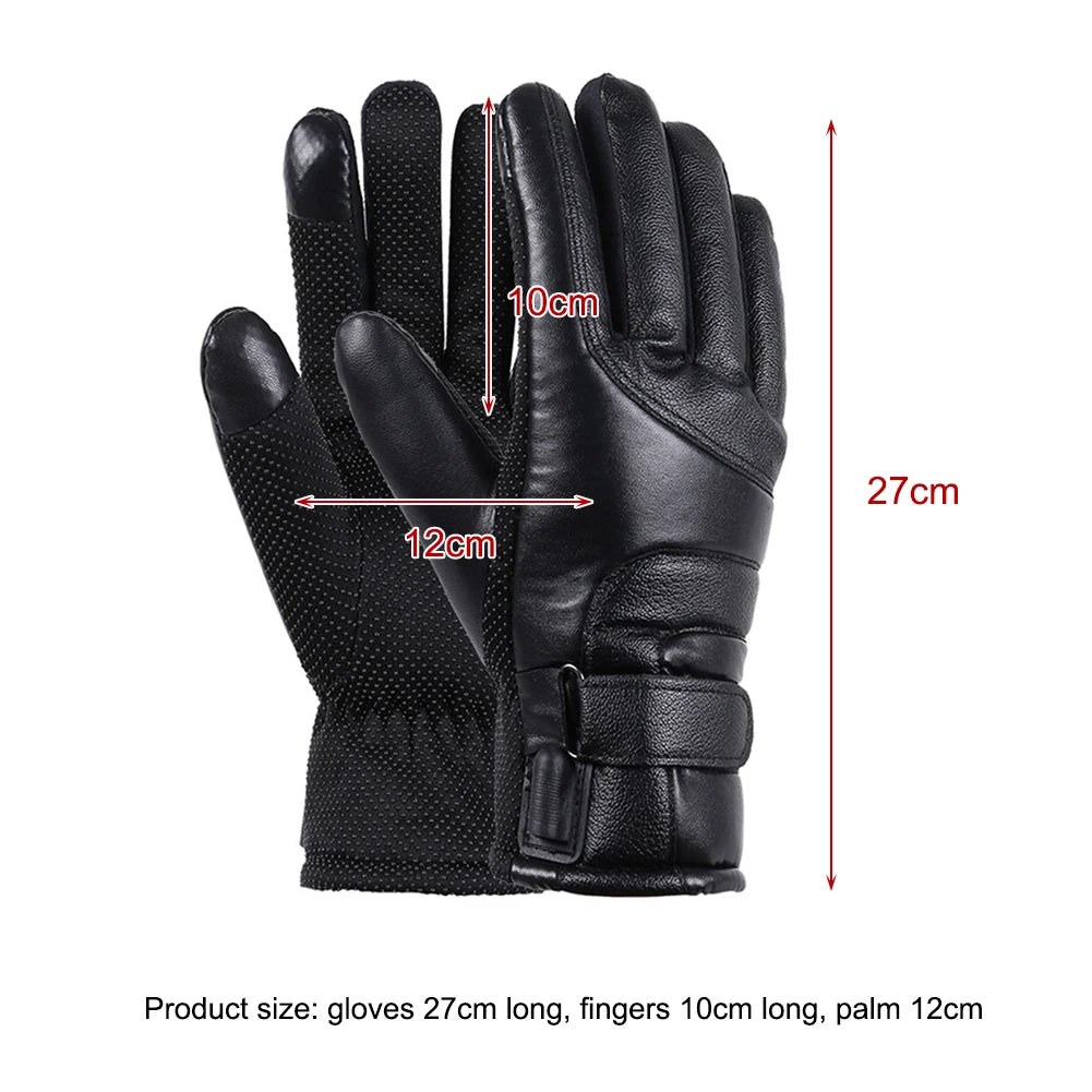 Electric Heating Gloves Men Women USB Charging Touch Screen Gloves Winter Skiing Snowboarding Windproof Warm Hand Heated Gloves