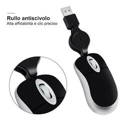 Retractable Mini Wired Mouse