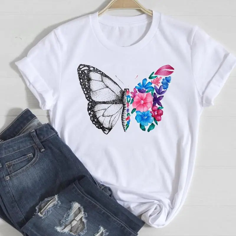 Printed Dress Blouse Women's T-shirt Graphic T Shirts  Women Clothing