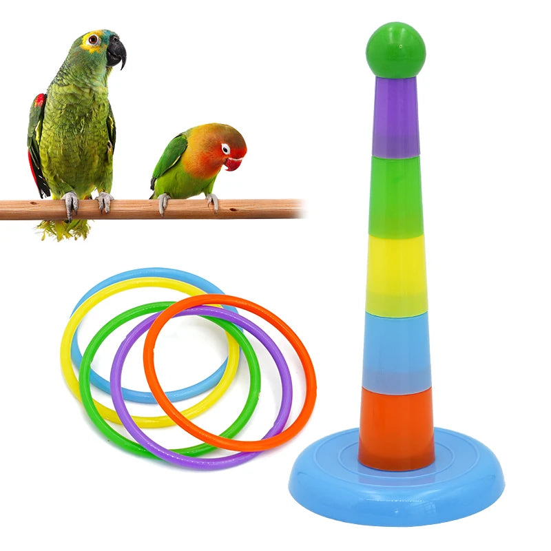 Parrot Bird Toy Parrot Bite Chewing Toy Pet Bird Swing Ball Standing Toy