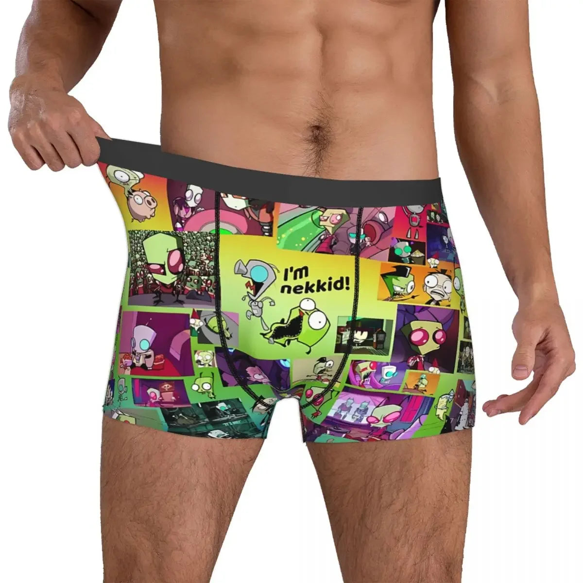 Invader Zim Men Boxer Briefs Underwear Alien Highly Breathable High Quality Sexy Shorts Gift Idea