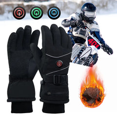 DC Rechargeable Heating Thermal Gloves Heated Gloves Winter Ski Gloves Touch Screen for Cycling Running Driving Hiking Walking