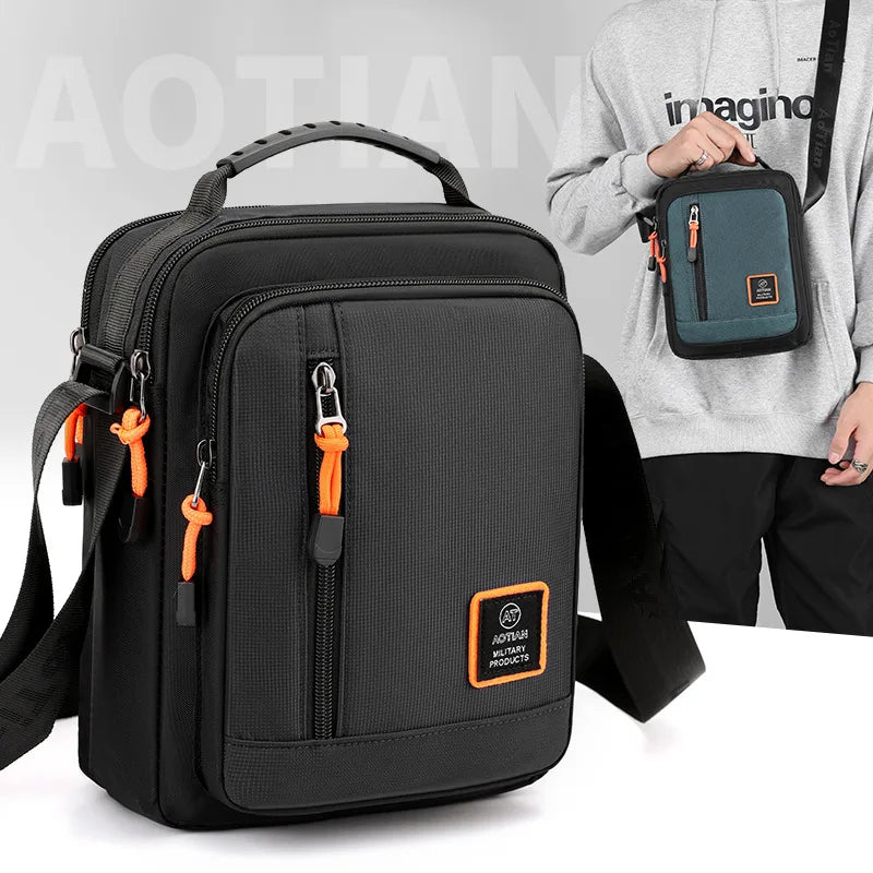 Men's Shoulder Bag Waterproof Small Bag Mobile Phone Man's Messenger Bag Square Bag Travel Crossbody Bags