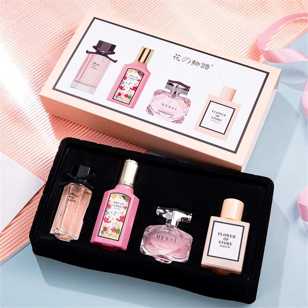 Brand Perfume Women Gift Box Four Piece Set Plant Floral Scent