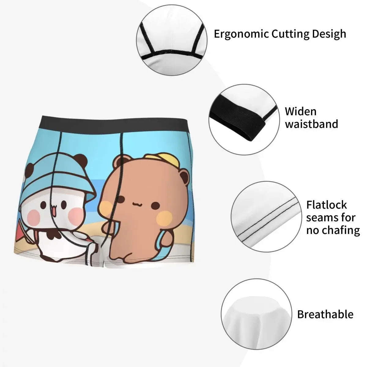 Spring Outing Men Boxer Briefs Underwear Bubu Dudu Cartoon Highly Breathable High Quality Sexy Shorts Gift Idea