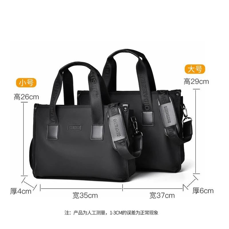 Computer Handbag Men Briefcase Men Bag Waterproof Oxford Fabric Canvas Crossbody Shoulder Bag