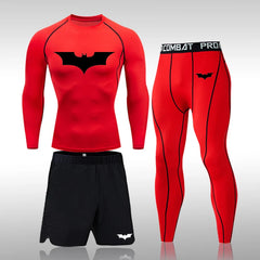 Quick Dry Men's Training Sportswear Set Gym Fitness Compression Sport Suit