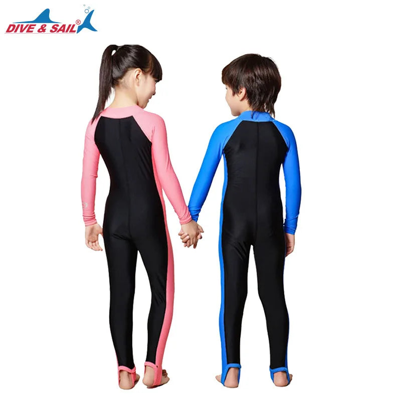 One Piece Water Sport Rash Guard Girls Full Body Quick-Drying Beach Wear