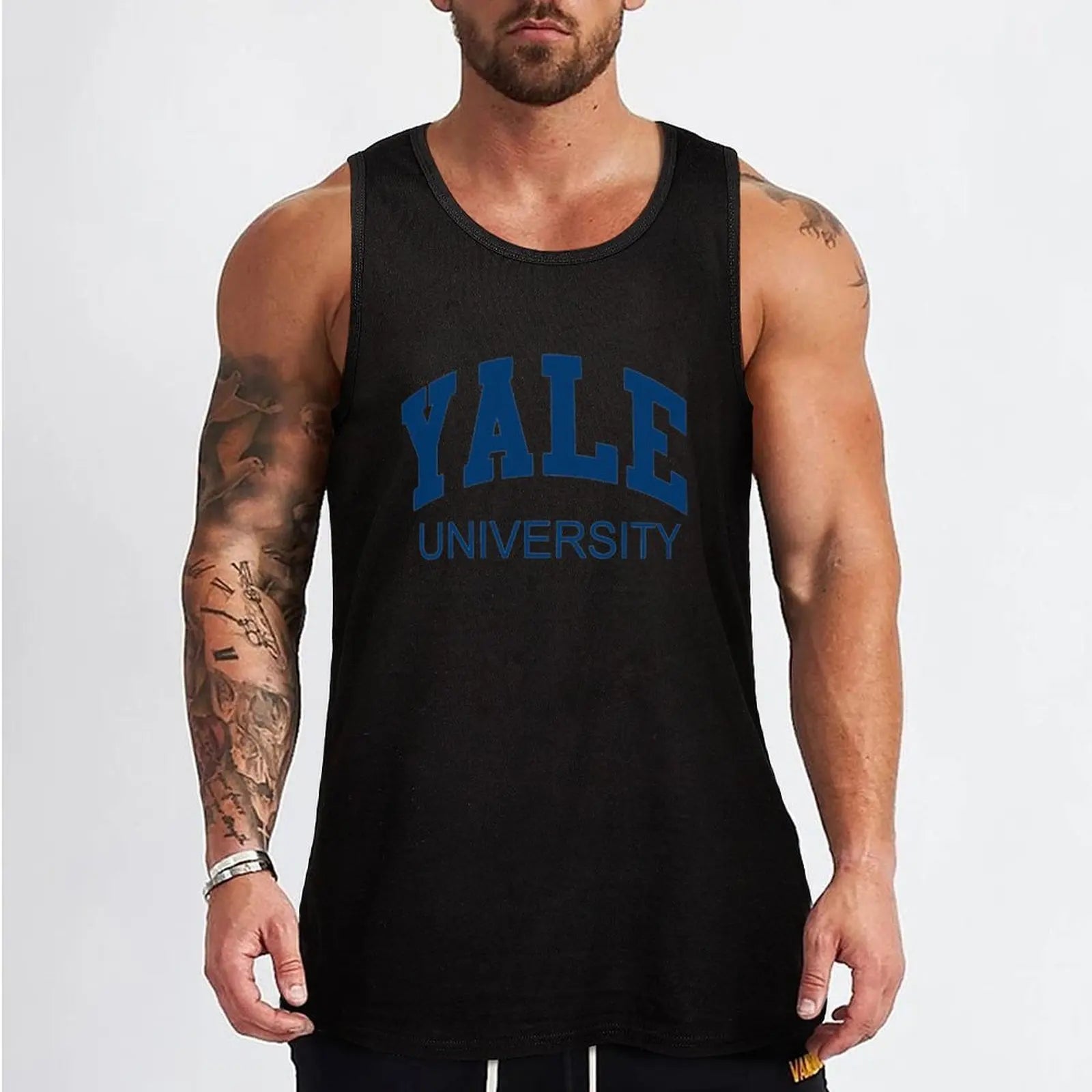 Yale University Tank Top gym men male top gym clothing cotton t-shirts man