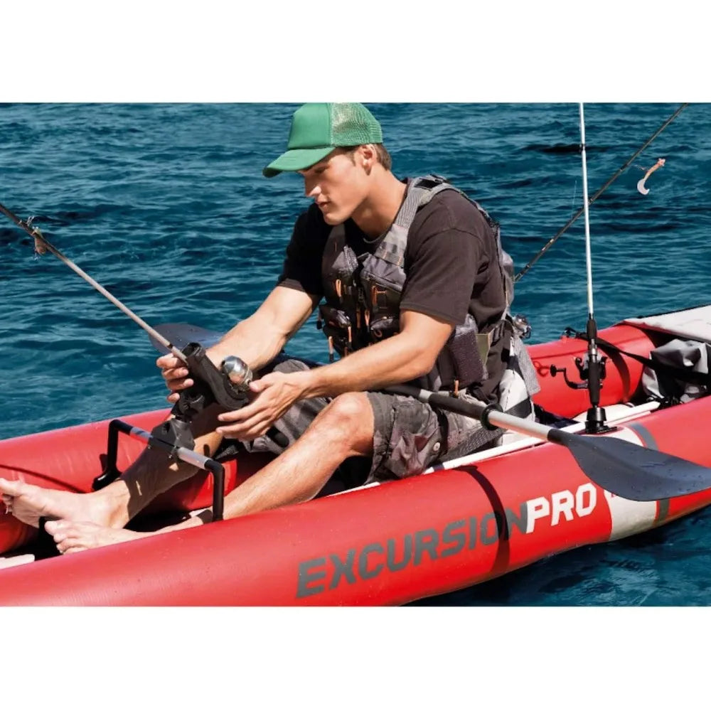 INTEX Excursion Pro Inflatable Kayak Series: Includes Deluxe 86in Kayak Paddles and High-Output Pump – SuperTough