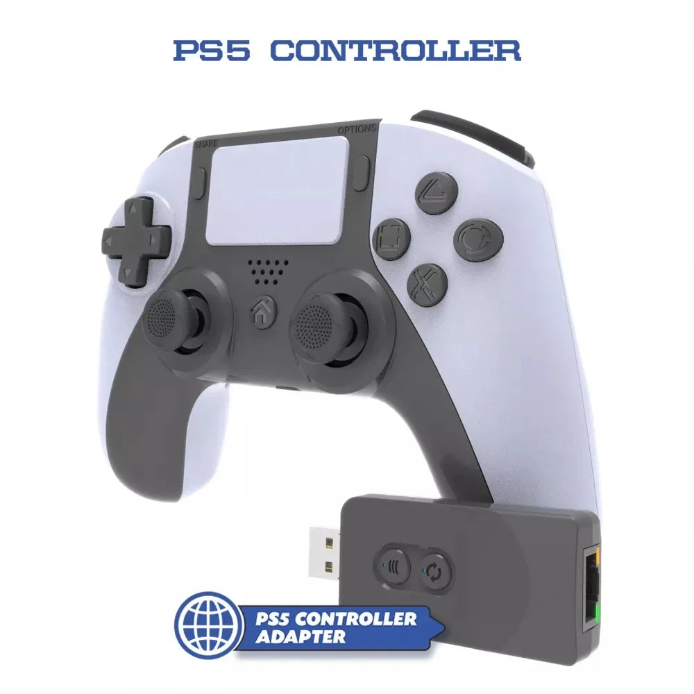 For PS5 Controller Precise Control Wifi Gamepad for PlayStation 5 PC Gamepad Vibration Seamless Connection with 2.4G Adapter