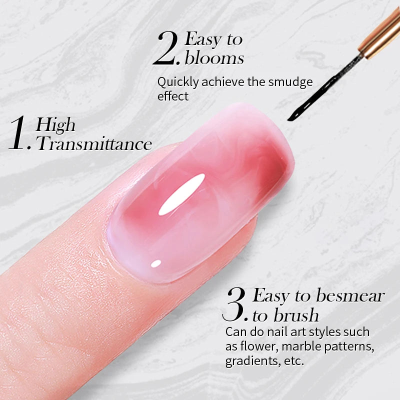 Nail Gel Polish for Spreading Effect Marble Gel Nail Polish Painting Nails