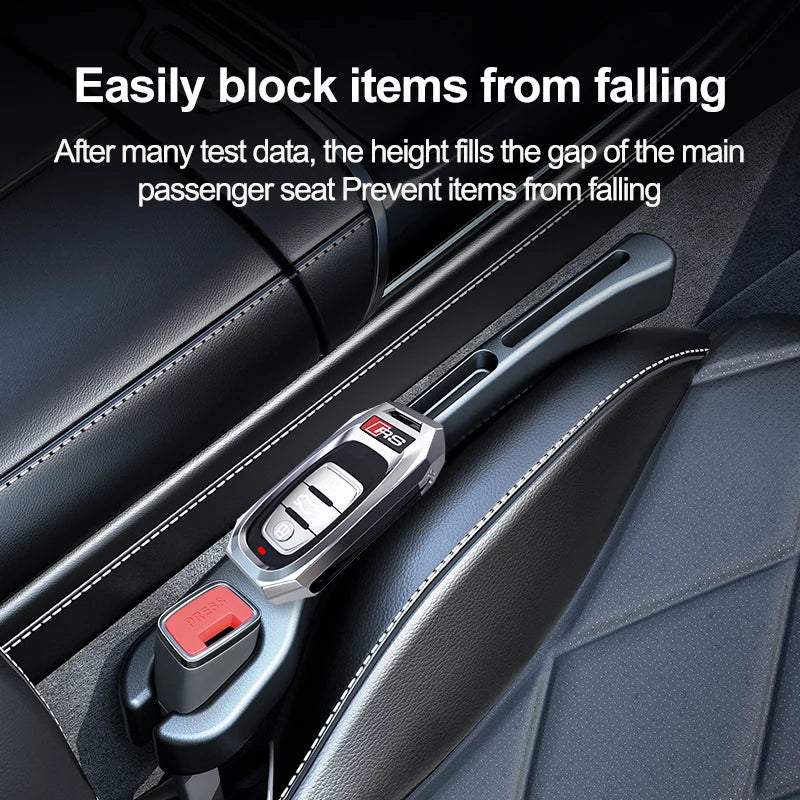 Portable Car Seat Gap Plug Strip Pu Foldable Car Seat Gap Filler Anti-Leak Car Seat Gap Storage Auto Interior Decoration