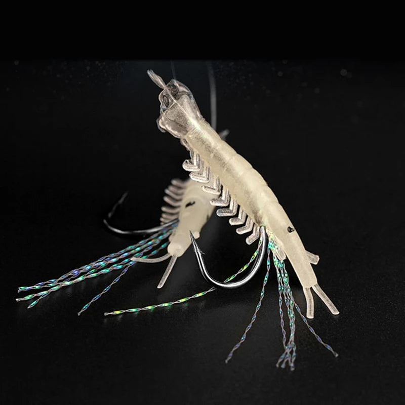 New Sabiki Soft Fishing Lure Rigs Luminous Shrimp Bait Jigs Lure soft lure Worn Fake lure