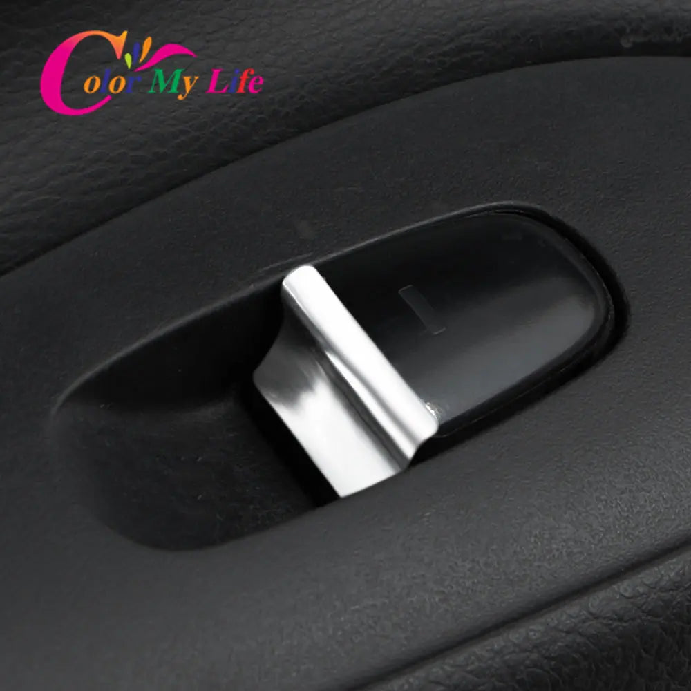 Chrome Car Window Lift Button Knob Cover