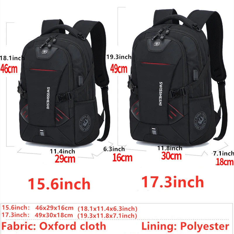 Men's Backpacks Anti-Theft Waterproof Multifunctional 17-Inch Laptop Bag