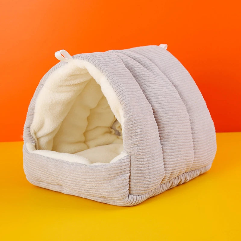 Pet Hamster Nest Plush Warm and Comfortable Winter Parrot Hammock Cave Cage