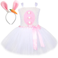 Baby Girls Easter Bunny Tutu Dress for Kids Rabbit Cosplay Costumes