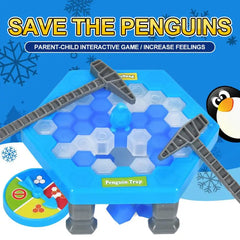 Puzzle Building Blocks Ice Breaking Save The Penguin Trap Board Family Desk Game Toy