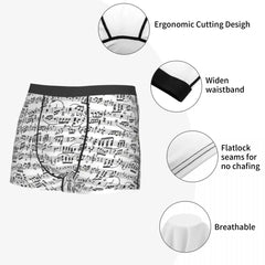 Music Pattern , Note Instrument Musical Listening Underpants Breathbale Panties