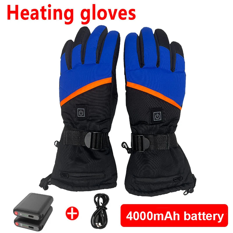 Heated Rechargeable Gloves Electric Heated Gloves Thermal Heat Gloves Winter Warm Skiing Snowboarding Hunting Fishing Cycling