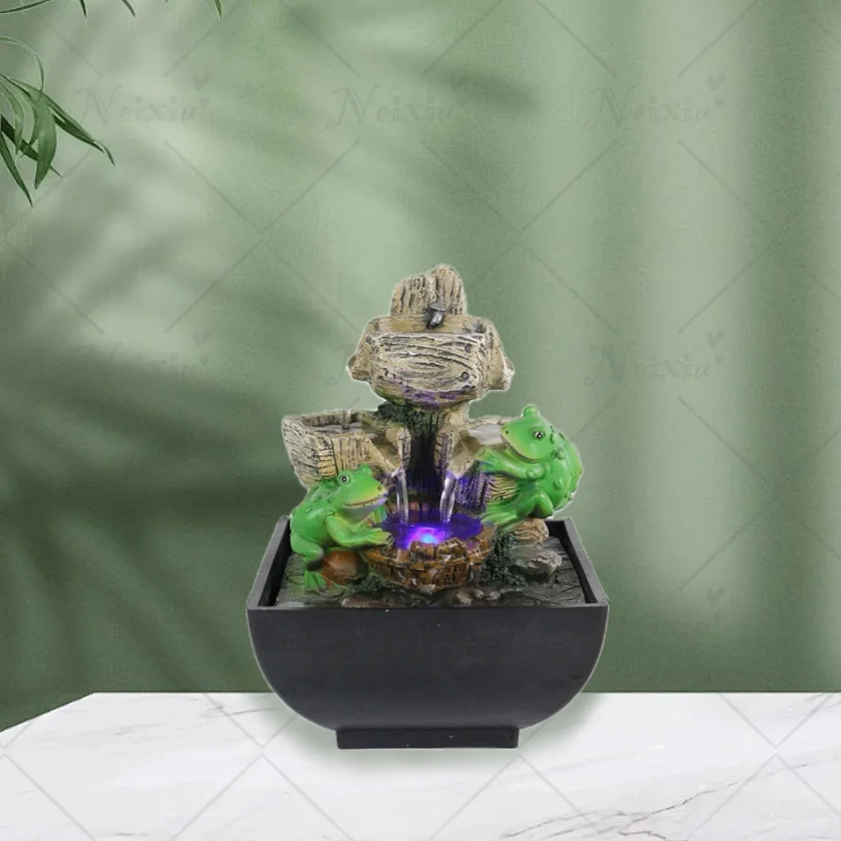 Relaxation Water Zen Meditation Tabletop Fountain Desk Fountains with LED Office Decoration