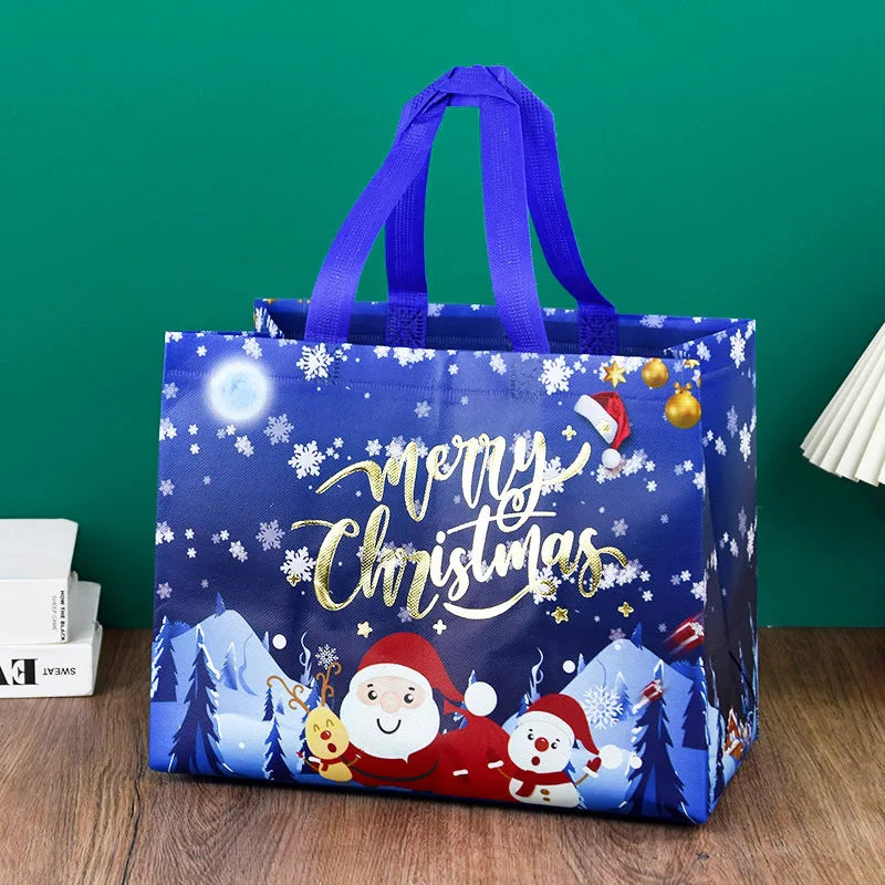 Merry Christmas Gifts Bags Santa Elk Non-woven Candy Gift Packaging Tote Bag Xmas New Year Party Decor Noel Shopping Pouch